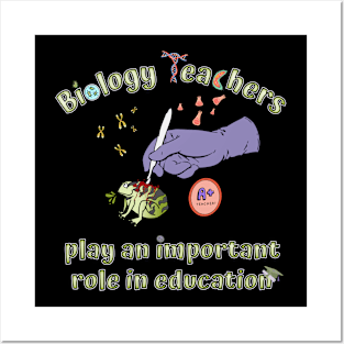 Biology Teacher Sarcastic Funny Frog Dissection Posters and Art